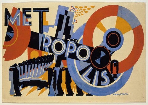 Metropolis vintage wandkunst - metropolis,