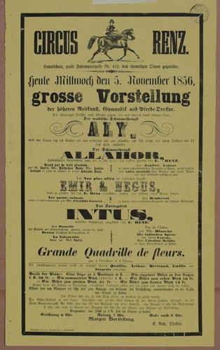 Plakat circus renz 11 1856 - plakat,