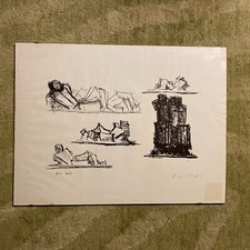 Fritz Wotruba (1907-1975), Lithographie, Stempelsignatur, "Studien", 1973