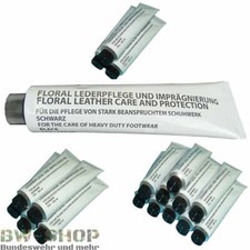 1-10er PACK ORIGINAL BUNDESWEHR SCHUHCREME SCHWARZ 125ml FLORAL BW SCHUHPFLEGE