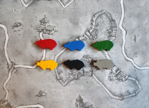 Carcassonne meeple set - carcassonne,