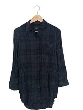 RAILS Hemdblusenkleid Damen Kleid Gr. DE 34 blau-schwarz Casual-Look