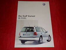 VW Golf IV Variant Bi Fuel Erdgas CNG Prospekt Brochure Depliant Folleto 2003