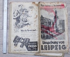 Alte historische Karte Wanderkarte Umgebung Leipzig DDR