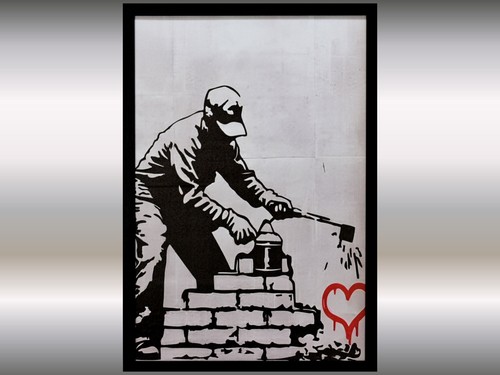 Banksy style leinwandbild - banksy,