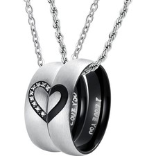 Partnerringe Edelstahl Schwarz