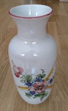 Ulmer Keramik Große Bodenvase 31 cm Vintage 70er 80er Jahre Handbemalt Neu