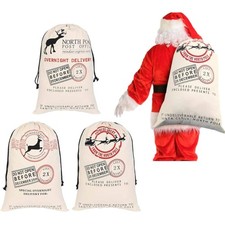 Weihnachtsmann sack 3er pack - sack,,