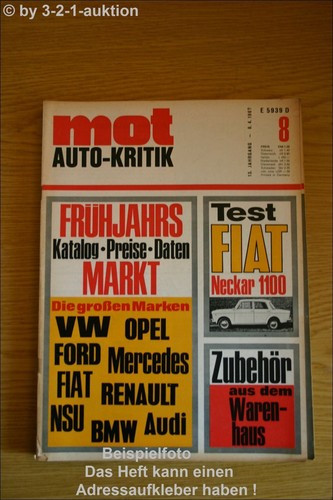 Mot fiat neckar - mot, 8/67