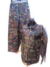 2-tlg. Regenanzug Tarnfleck Gr. S / 48 oliv Herren Kleidung Regen-Jacke Hose NEU