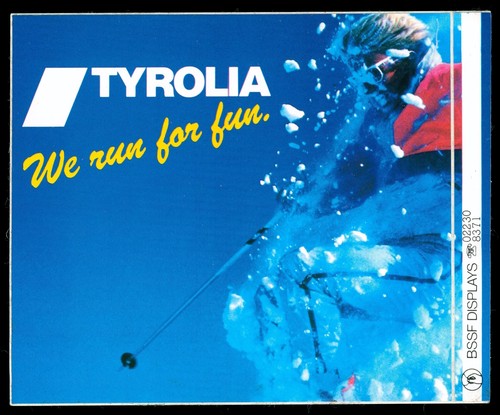 Werbe aufkleber tyrolia ski - tyrolia,