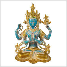 Avalokiteshvara Statue Messing dunkelblau 28cm Chenrezig Chen rezig Buddha Tara