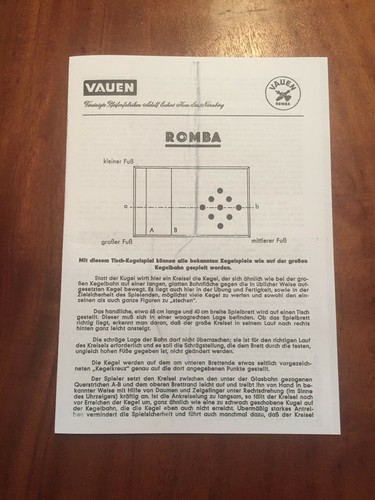 Romba tischkegelspiel vauen - romba,