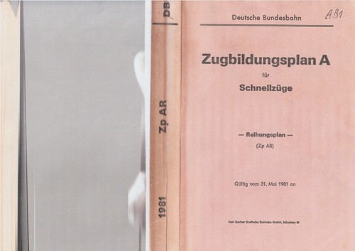 Zugbildungsplan zpar sommer - zugbildungsplan, a