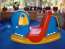 BIG Schaukelelefant - blau rot gelb - Schaukelpferd Schaukel Elefant Wippe - top