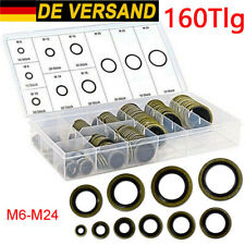 160tlg Bonded Seal Dichtring Sortiment M6-M24 Ölablass-Schrauben-Dichtung Satz