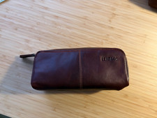 Leder Mäppchen dunkel rot