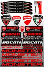 Ducati Monster 696 797 821 Motorrad Aufkleber 54 Stickers Decals 1200 S Rot 
