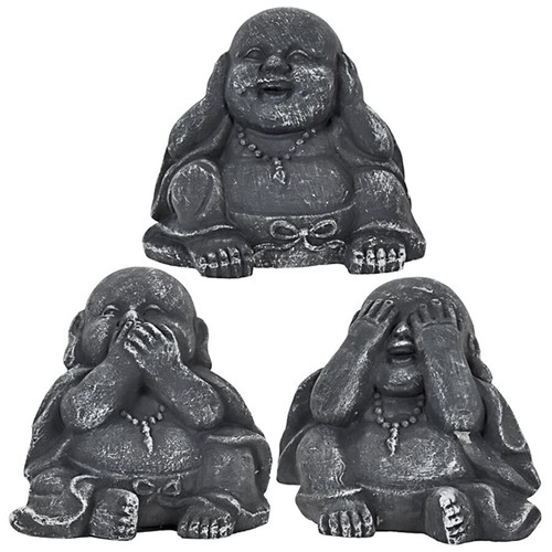 3er set buddha - deko, figuren