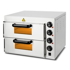 vertes Pizzaofen Pizza Ofen 2 Etagen 3000W Pizzastein Timer B-Ware