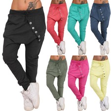 Jogging Sport Hose Boyfriend Baggy Harem Chino Pump Lauf Röhre Bunt Sommer 079