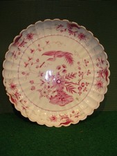 Porzellan Flache Schale Rot/Gold defekt Meissen