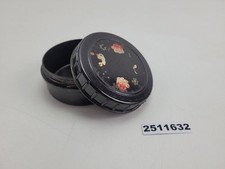 Dose mit Deckel Drehverschluss Bakelit Blumen Schmuck Aufbewahrung #2511632