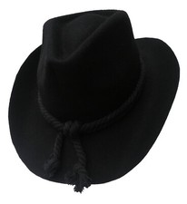 Cowboyhut Westernhut Wolle Schwarz Gr.55  Nordstaatenhut Kinderhut