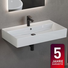 Keramik Waschtisch Waschbecken Möbelwaschtisch Waschplatz weiß modern 80cm 