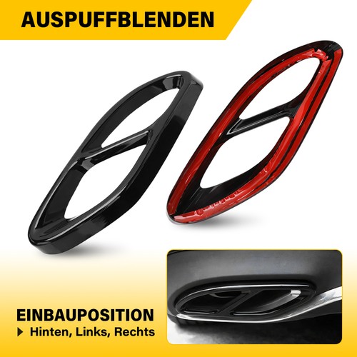 2stk schwarz auspuffblende - schwarz,