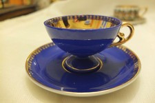 Bavaria Elfenbein Mokkatasse Sammeltasse Oskar Schlegelmilch kobaltblau