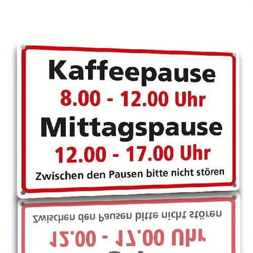 Blechschild kaffeepause - blechschild,