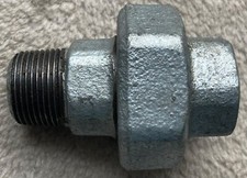 Verschraubung aus Temperguss verzinkt Schraubfitting 3/4"