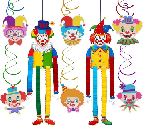 Clown deko karneval spiral - deko, 12