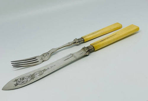 Antikes fischbesteck - antikes,