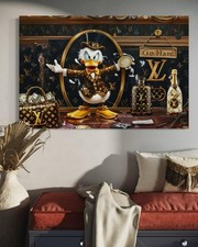 Dagobert Duck Leinwand Bild Pop Art Motivation Geld Donald Money Luxus
