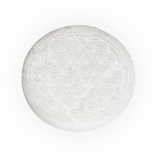 Selenit Platte 12 cm – Blume