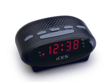LENCO ICR-210 FM-Uhrenradio Radiowecker Schwarz digital LED-Display Sleep-Timer