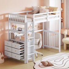 90x200cm Hochbett Holz