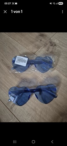 Herzbrille blau partybrille - blau,