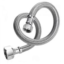 Flexschlauch Panzerschlauch 1/2" auf 3/8" DN8 Edelstahl Bad WC Küche Trinkwasser