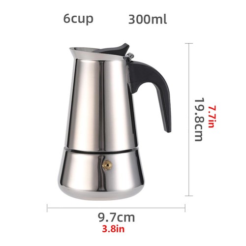 Edelstahl espressokocher - edelstahl,