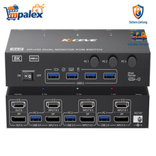 KVM Switch 3 PC 2 Monitore