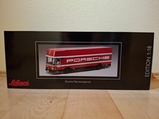 Schuco|1:18|MB Porsche Renntransporter |rot/weiss|450032000|Schuco Edition 1:18