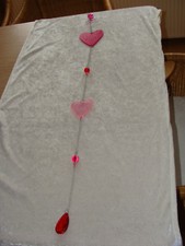 Fensterdeko Suncatcher Glasmobile, Deko Fenster Herzhänger Glas neu; ca. 83cm 