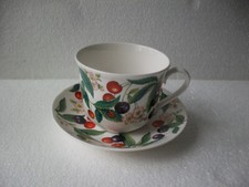Roy Kirkham England Jumbotasse Kaffeetasse Teetasse mit Untertasse Sweet Cherry
