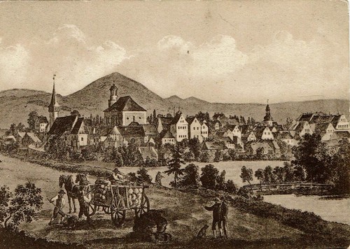 Waldenburg schlesien blick - schlesien, ak