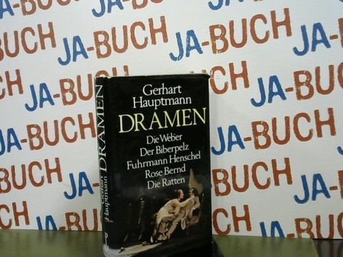 Dramen hauptmann gerhart - hauptmann,, gerhart: