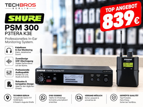 Shure psm 300 p3tera - psm, p3tera-h20