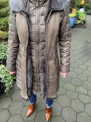 Daunenmantel mit lammfell - mit,